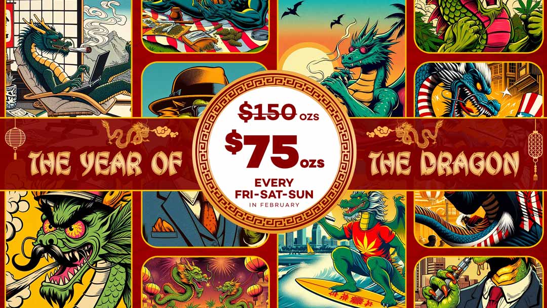 The Year of the Dragon Best Ounce and Half Ounce Deals in San Diego at Urbn Leaf