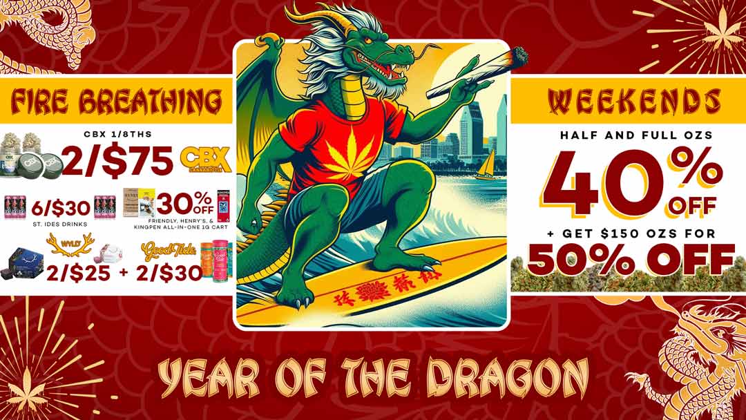 Urbn Leaf Fire Breathing Weekends Year of the Dragon Cannabis Deals