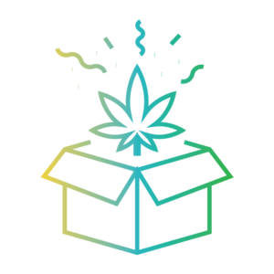 Hemp Leaf in Store Packaging Icon