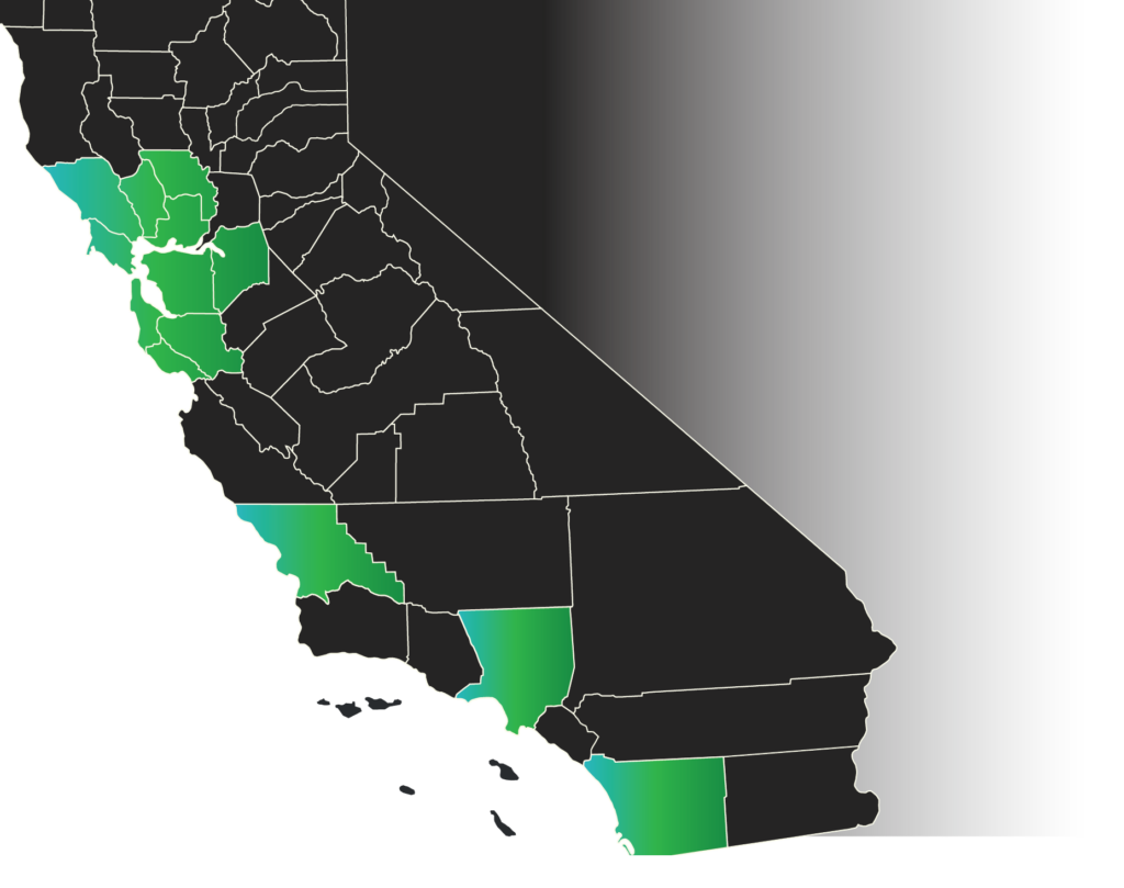 California Map with All Locations for Urbn Leaf and Harborside. See full list in neighboring section.