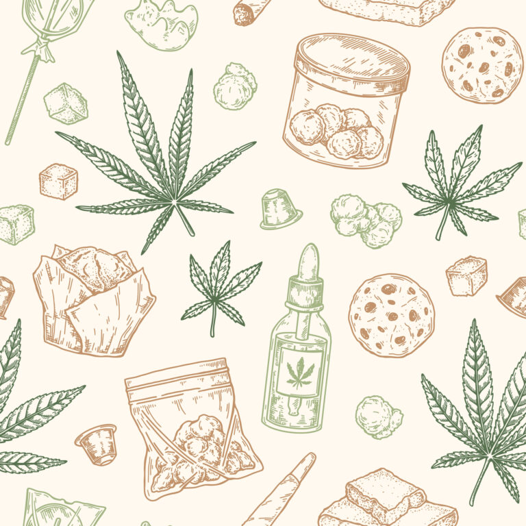 Marijauna, Edibles, Tincture, and more in graphics